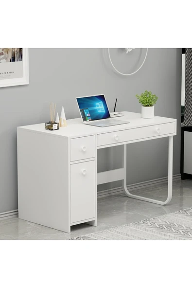 İNARCH DİZAYN ÇM002 Asil Çalışma Masası Beyaz - 5