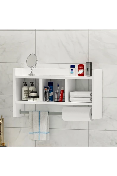 İNARCH DİZAYN Asya Duvar Rafı Beyaz - 3