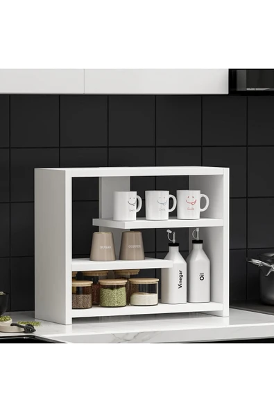 İNARCH DİZAYN Gupse Raf Beyaz - 3