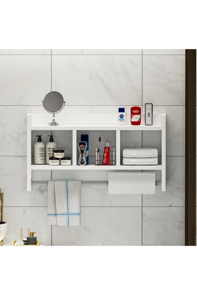 İNARCH DİZAYN Asya Duvar Rafı Beyaz - 4