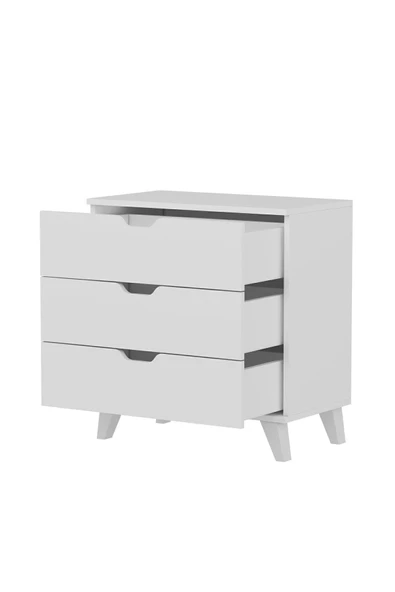 İNARCH DİZAYN Valencia 3 Çekmeceli Şifonyer Beyaz - 6