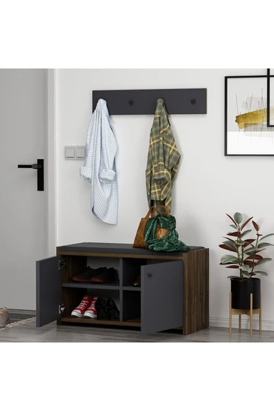 İNARCH DİZAYN Zen Askılıklı Ayakkabılık Antrasit - 5