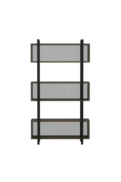 İNARCH DİZAYN Still Metal Kitaplık Ceviz/Siyah - 6