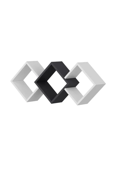 İNARCH DİZAYN Galaxy Duvar Rafı Beyaz/Antrasit - 5