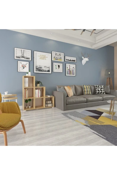 İNARCH DİZAYN Noya Ç007 Kitaplık - Safir Meşe - 3