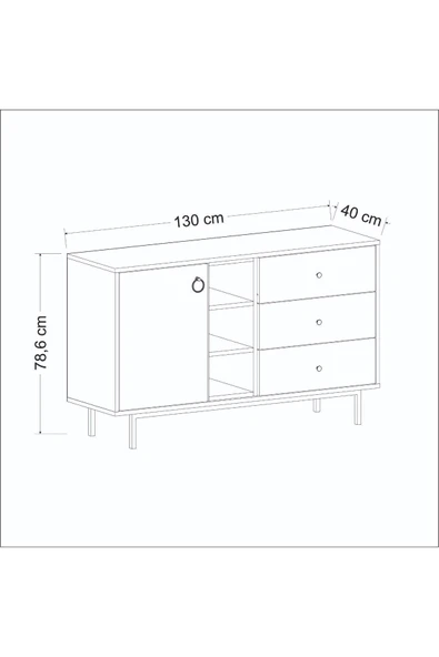 İNARCH DİZAYN Naturel Konsol Antrasit - 6