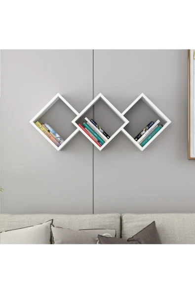 İNARCH DİZAYN Galaxy Duvar Rafı Beyaz