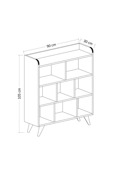 İNARCH DİZAYN Florida Kitaplık Beyaz - 6