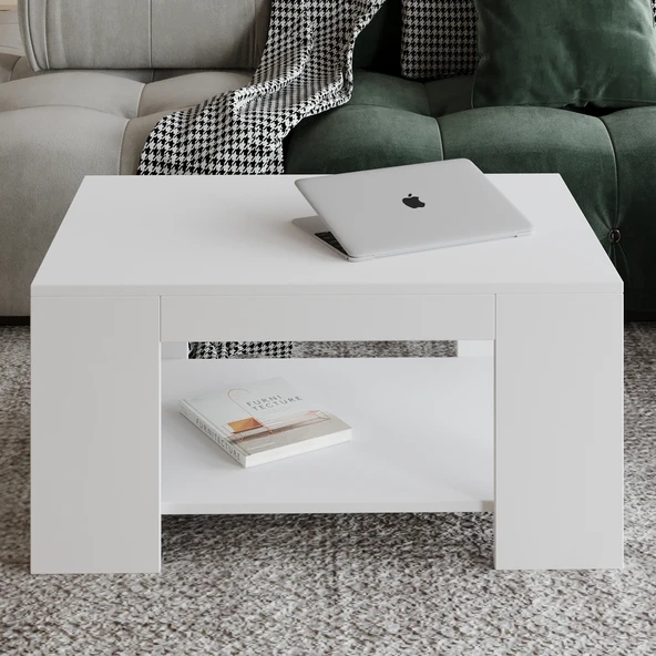 İNARCH DİZAYN Lina Orta Sehpa – Modern Minimal Tasarım Beyaz - 2