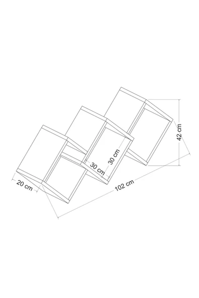 İNARCH DİZAYN Galaxy Duvar Rafı Antrasit - 5