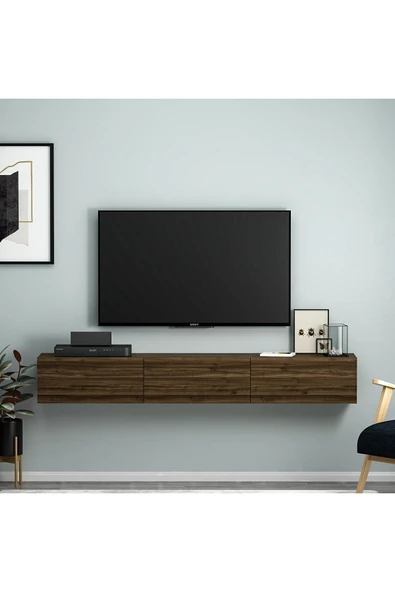 İNARCH DİZAYN Terra Duvara Monte Tv Sehpası Ceviz - 2