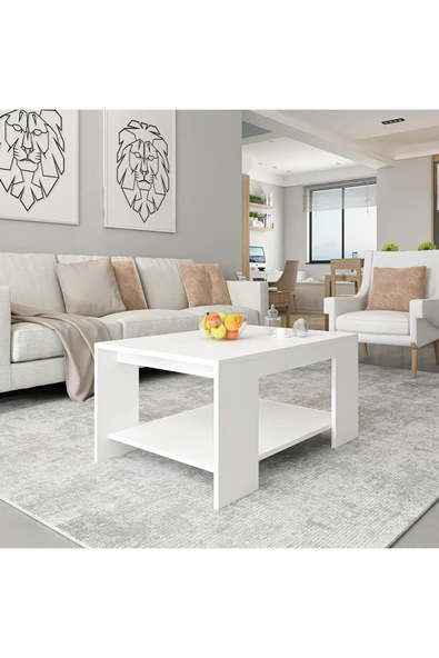 İNARCH DİZAYN Lina Orta Sehpa – Modern Minimal Tasarım Beyaz - 6