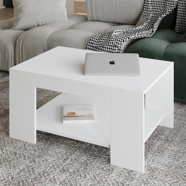 İNARCH DİZAYN Lina Orta Sehpa – Modern Minimal Tasarım Beyaz