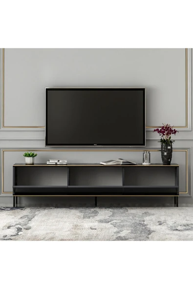 İNARCH DİZAYN İmaj Tv Ünitesi Antrasit (Mermer Desen) - Resim 4