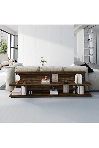 İNARCH DİZAYN Mela Koltuk Arkası Sehpa Sandık Ceviz - Resim 2