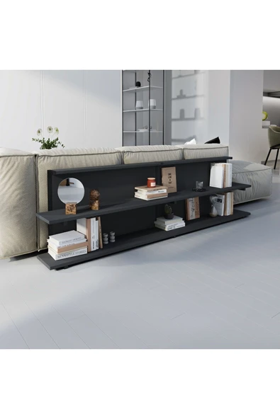 İNARCH DİZAYN Mela Koltuk Arkası Sehpa Antrasit - Resim 3