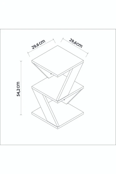 İNARCH DİZAYN Albeni Yan Sehpa Safir Meşe - Resim 5