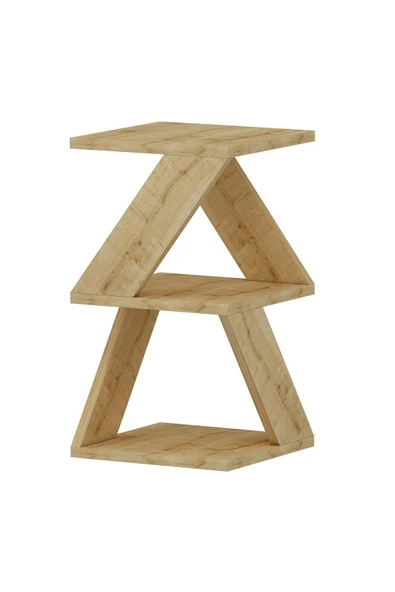 İNARCH DİZAYN Albeni Yan Sehpa Safir Meşe - Resim 6