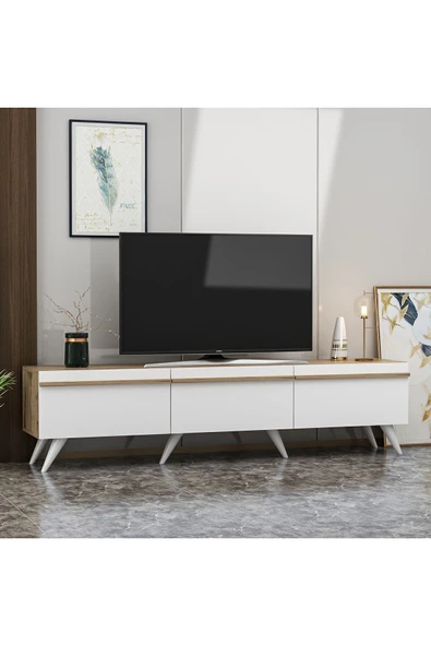 İNARCH DİZAYN Valentina Tv Ünitesi Beyaz/Çırağan - Resim 2