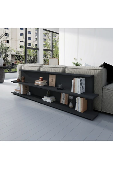 İNARCH DİZAYN Mela Koltuk Arkası Sehpa Antrasit ürün görseli 1