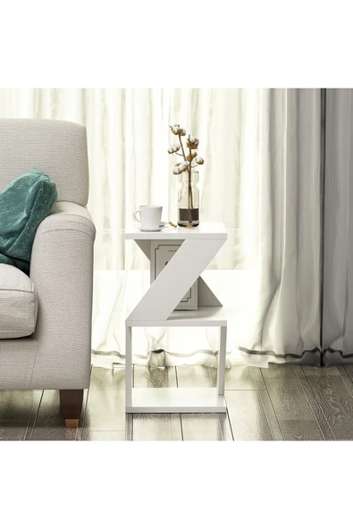 İNARCH DİZAYN Albeni Yan Sehpa Beyaz - 2