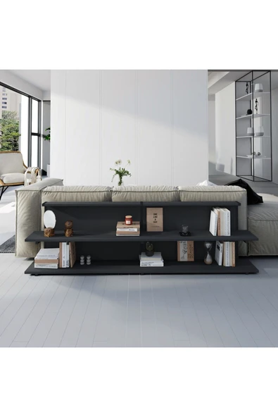 İNARCH DİZAYN Mela Koltuk Arkası Sehpa Antrasit - Resim 2