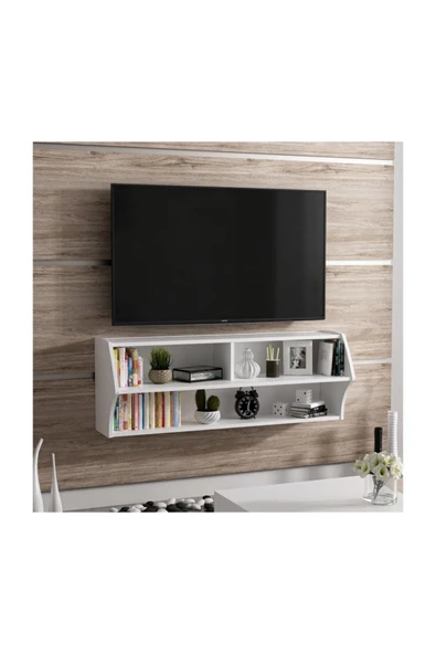 İNARCH DİZAYN Sofya Duvara Monte Tv Ünitesi Beyaz - 4