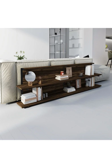 İNARCH DİZAYN Mela Koltuk Arkası Sehpa Sandık Ceviz - Resim 3