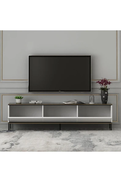 İNARCH DİZAYN İmaj Tv Ünitesi Beyaz (Mermer Desen) - Resim 4