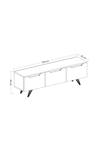İNARCH DİZAYN Prag Tv Ünitesi Antrasit - 7