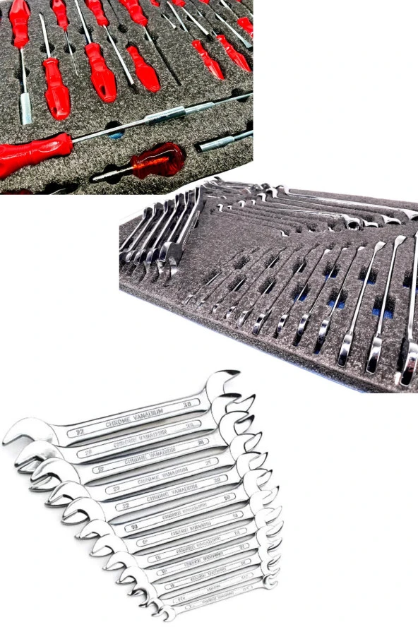 STAXX XL Pro Seri 5 Çekmeceli İçi Dolu 185 PARÇA Full Set Alet Dolabı Atölye Usta Seti Takım Arabası - 2