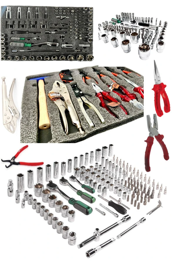 STAXX XL Pro Seri 5 Çekmeceli İçi Dolu 185 PARÇA Full Set Alet Dolabı Atölye Usta Seti Takım Arabası - 3