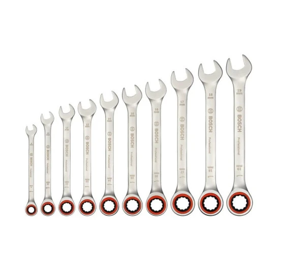 Bosch Professional Cırcır Anahtar Seti 10 Parça - 1600A02AU0