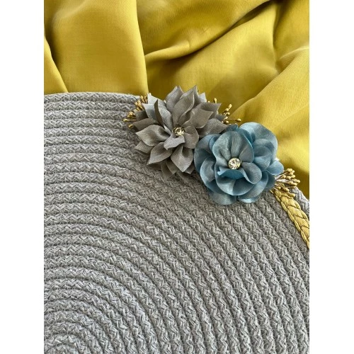 Periboia DecoHandy 39cm Çiçekli Jüt Örme Supla Amerikan Servis - Resim 2