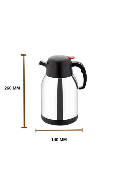 2 Litre Çift Kat Paslanmaz Çelik Termos ( Piknik Kamp Outdoor Ofis Otel Kafe Okul ) - 3