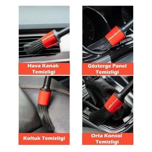 Periboia Araba Temizlik Detay Fırçası 5+1 Set