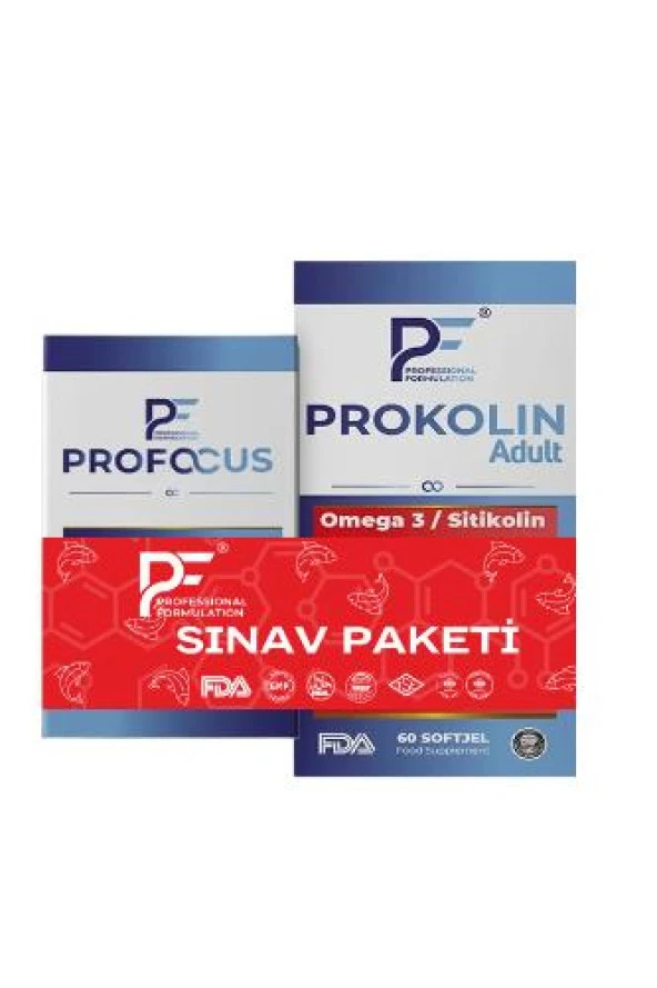 PF Sınav Paketi B12 Omega 3 Balık Yağı Avantajlı Paket Profocus ve Prokolin