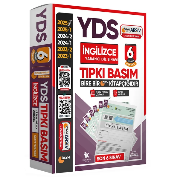 2025 YDS İngilizce ÖSYM Tıpkı Basım Çıkmış Soru 6lı Deneme Paketi Video/PDF Çözümlü Türkiye Geneli - 3