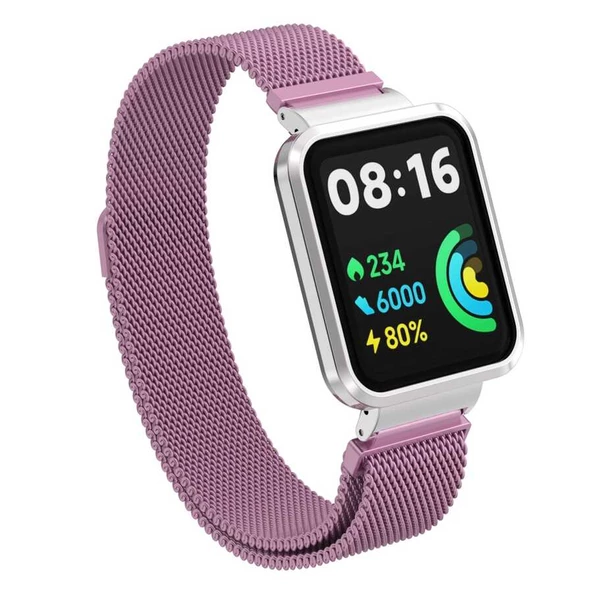 Xiaomi Redmi Watch 2 Lite Kordon Kasalı Milano Loop Metal Kordon - 8