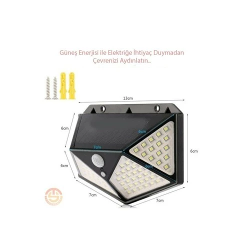 Periboia Solar Bahçe Aydınlatma Lambası 100 Led - 3