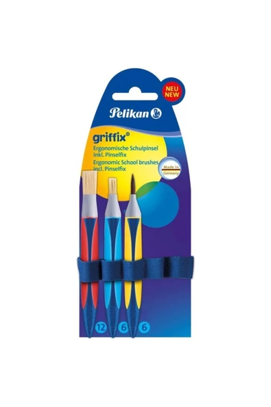 PELİKAN ERGONOMİK SULU BOYA FIRÇASI 3 LÜ SET