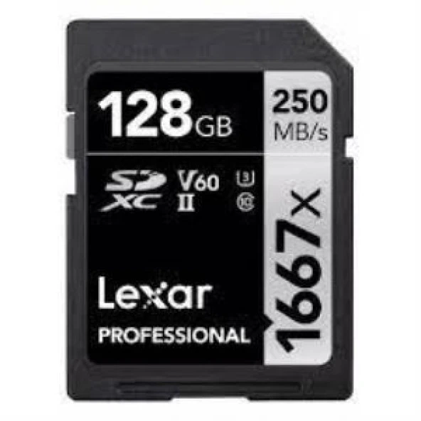 Lexar 128GB 1667X SD UhsI V60 160MB/S Hafıza Kartı