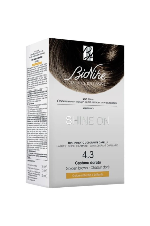 BIONIKE SHINE ON Hair Colouring Treatment No: 4.3 GOLDEN BROWN