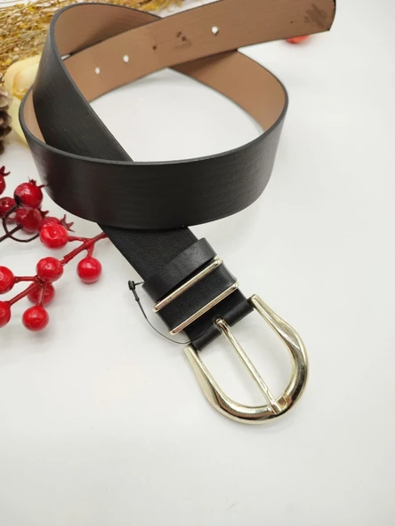 Altın Renk Tokalı Spor Model Kadın Kemer - 7