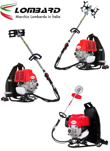 Lombard İtalia 643 Plus VTEC 10 İn 1 Sırt Tipi Ot Çim Biçme Tırpanı + Toprak Eşeleme+ Akrobat Çapa Aparatı - 2