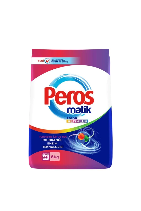 PEROS Matık 6 Kg Deterjan Canlı Renkler