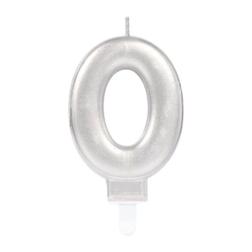Periboia 0 Rakamı Mum Gümüş Renk ürün görseli