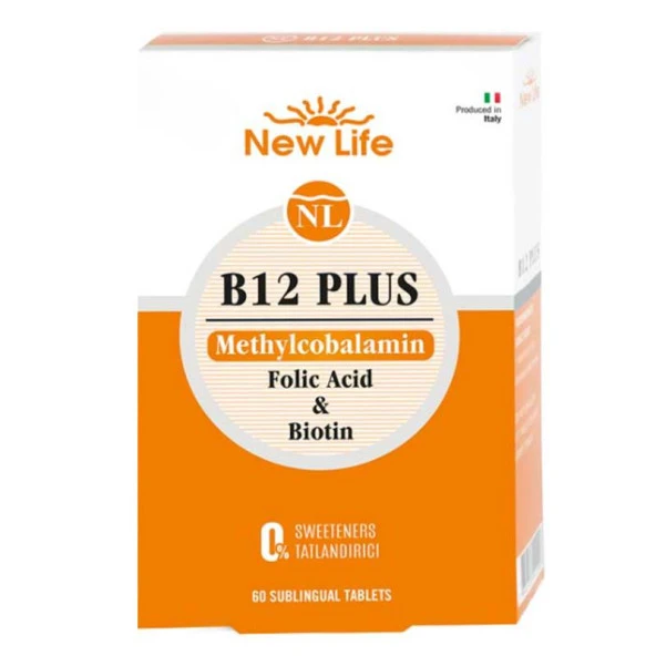 New Life B12 Plus Methylcobalamin 60 Dilaltı Tablet