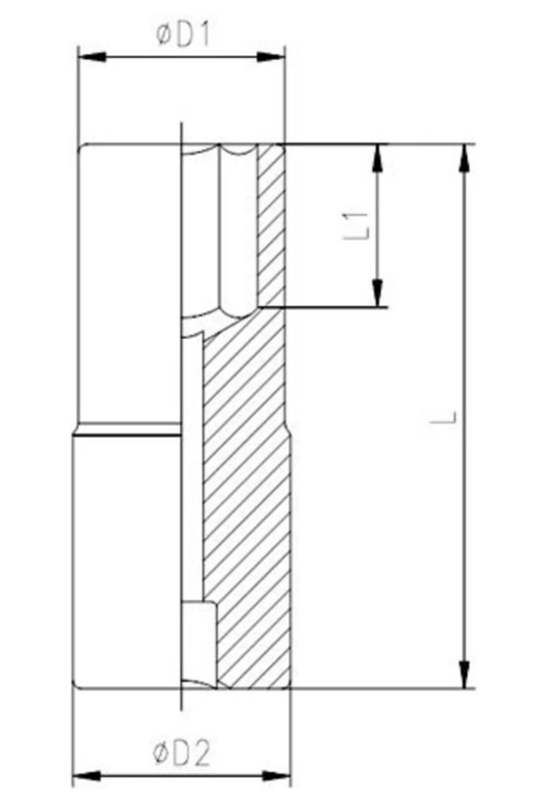 İzeltaş 1/4'' Altı Köşe Derin Lokma Anahtar 13 Mm - Resim 2