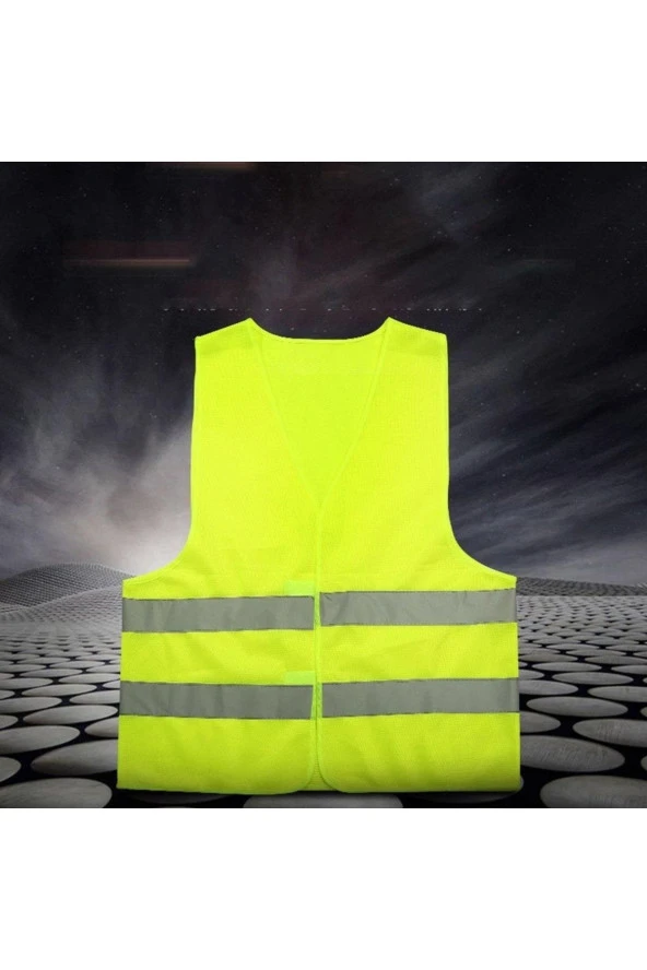 Reflektörlü Motosiklet Scooter Ikaz Yeleği - Resim 3